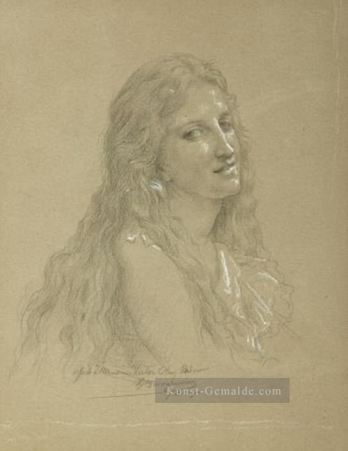 Zeichnung einer Frau Realismus William Adolphe Bouguereau Ölgemälde